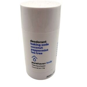 Pure Haven Deodorant Baking Soda Free Coconut Peppermint Tea Tree Natural Stick